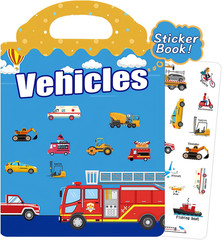 Reusable Sticker Book – Travel Stickers for Kids, 1-3 Years, Vehicles