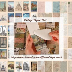 565 Pcs Vintage Scrapbook Paper Kit, Scrapbook Paper Supplies with Flowers Stick