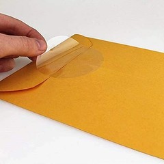 Hybsk Clear Seal Sticker Labels 4 inch Round Circle Wafer Stickers/Labels 100