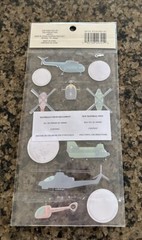 Recollections HELICOPTER Dimensional Stickers 12 Pieces