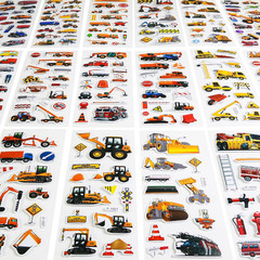 400+ Cars and Truck Stickers for Kids, 24 Sheets Construction Birthday Party Fav