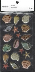 Seashell Puffy Ocean Sticker Recollections Scrapbook Memory Book Craft New