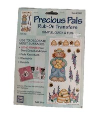 Precious Pals #2420 Rub-On Transfers «Ted E. Bear» By Mary Gould 1997 NOS Sealed