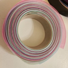 NEW Variety RIBBON Semi Sheer Multi-Color Pastel Jewel Tone 20 Pieces 36-40″ -B