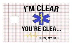 EMS, EMT, First Responder, ECG – Oops – Credit Card Decal