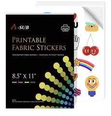 A Sub Printable Fabric Stickers 10 Sheets 8.5”x11”