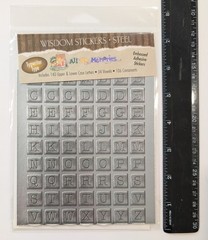 Silver Foil Typewriter Alphabet Letters Scrapbooking Stickers By All My Memories