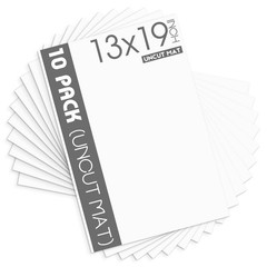 10 PCS 13×19 Inch White Uncut Mat Boards Acid Free 4Ply Thickness Core Photo