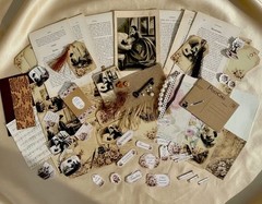 Romantic Motherhood Vintage Book Pages Ephemera Junk Journal Kit 80+ Pieces