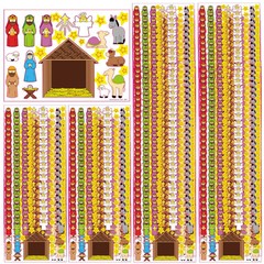 Oriental Trading Religious Make-A-Nativity-Scene Sticker Sheets, 6 1/2″ x 4 3/4″