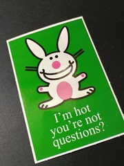 Happy Bunny Sticker Jim Benton Cute Funny Humor Vending Machine Sticker