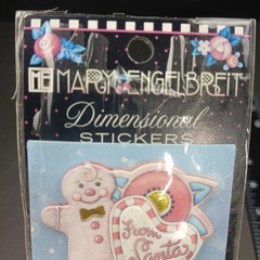 Punch Studio Dimensional Stickers Pastel Christmas by Mary Engelbreit NEW