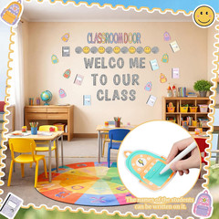 75 Pcs Welcome Classroom Stickers Back to School Supplies,Cute