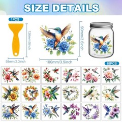 18 Sheets and Flowers Rub on Transfers for Crafts Peonies Florals Hummingbirds
