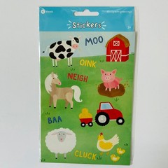 VINTAGE RETRO STICKERS Farm Animals Barn Pigs Cow Sheep Horse NEW FACTORY SEALED