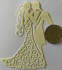 BEAUTIFUL COUPLE Die-Cut(6pc) Married•Invitation•Celebrate •Bride•Groom•Wedding