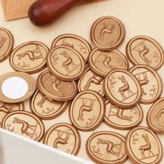 25Pcs Pink Embossed Rose Wax Seal stickers Self Adhesive Envelope Seal Stickers