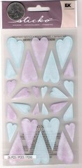 Sticko Blue and Purple Sparkle Hearts – Valentines Day – free shipping