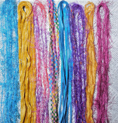 Fiber Art Yarn Journal Scrapbook Mixed Media Gift Wrap 24 Yds «Hippie Boho»