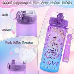 Gifts for Girls 4 5 6 7 8 9 10 Year Old, Decorate Your Own Water Bottle and B…