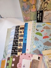 Lot of 55 Loose Sheets Scrapbook Paper 12 Pks of Embellishments Boys Girls New