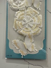 Jolee’s Boutique Dimensional Sticker 4PC White Glitter Butterfly Paper Flowers