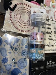Large Lot of Crafting Scrapbooking Supplies Gems Stickers Transfers