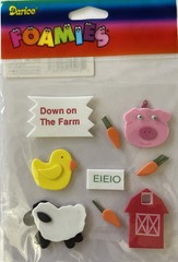 FARM Foamies Foam Stickers(9pc) Darice•Animals•Barn•Pig•Sheep •EIEIO•Card Making