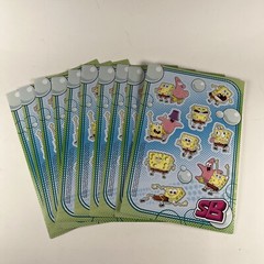 Spongebob Squarepants Sticker 10 Sheet Lot Vintage 2006 10 Stickers Per Sheet