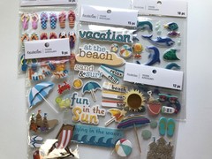 Recollections Beach Vacation Scrapbook Stickers Lot Sand Castle Chair Ocean