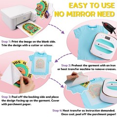 HTVRONT Printable Heat Transfer Vinyl – 20 Pack Heat Transfer Paper for T Shi…