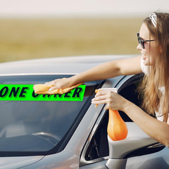 Chartreuse Green ONE Owner Windshield Stickers, 12-Pack, Made in USA