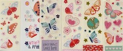 399 Sticker Butterflies hearts flowers pastels Nature plants love outdoor
