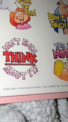 Vintage Current Inc Stickers Food Saver Sheet 1987
