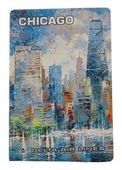 Delta Airlines US Cities Cards Northeast Detroit Chicago Collage Scrapbook Art