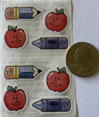 SCHOOL DAYS BITS & PIECES Sticker(8pc) Provo•Education￼•Elementary￼•Pencil•Apple