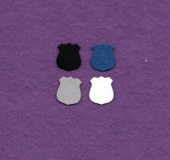 POLICE # 3 BADGE die cuts scrapbook cards