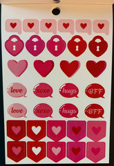 RECOLLECTIONS VALENTINE’S DAY STICKER BOOK 302 PC STICKERS 12 SHEETS ROMANCE