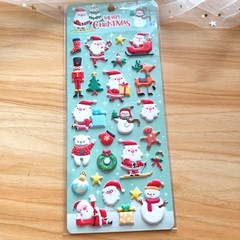 Merry Christmas Adorable Cartoon Santa Claus 3D EVA Soft Foam Stickers – DIY Dec