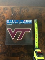 NCAA Multi-Use Decal Reusable/Removable – WinCraft NEW-VIRIGINA TECH UNIVERSITY
