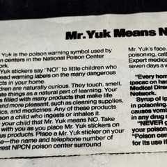 Mr. Yuk Stickers Susquehanna Poison Control Center Pennsylvania Vintage 1972