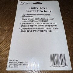 NEW SEALED VTG CARLTON American Greetings Rolly Eyes Easter Stickers Cute Funny