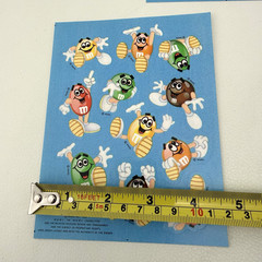 44 Stickers Vtg 1992 M&M Mars Candy 4 Full Sheets with 11 Stickers on Each