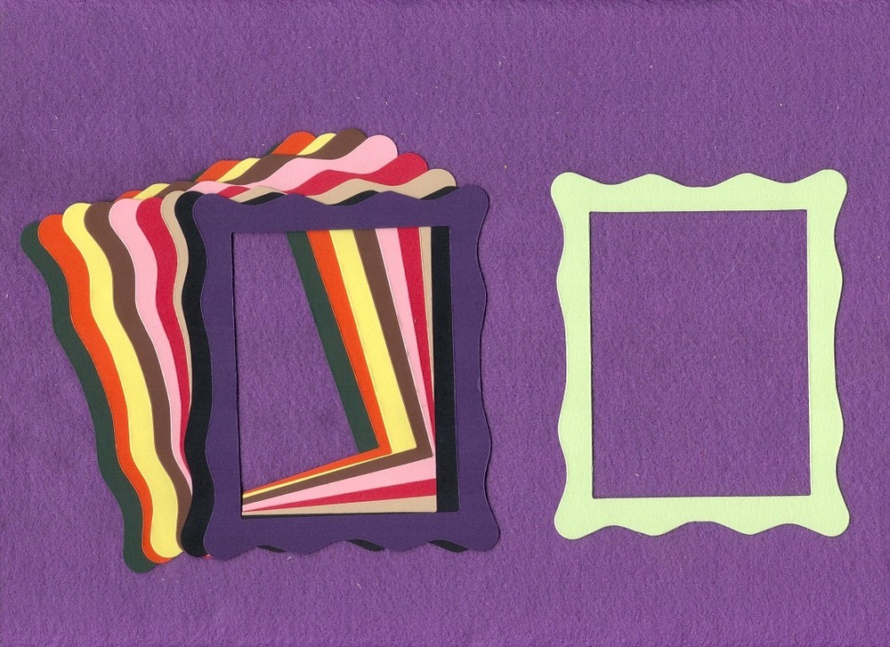 JELLY FRAME die cuts scrapbook cards