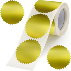 Embossing Stickers 300 Pcs 2» Gold Foil Seals Self-Adhesive Envelope Labels