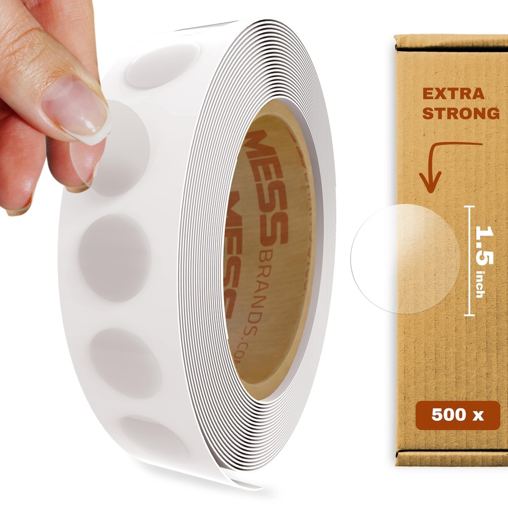 Clear Round Labels, 500/Roll, 1.5 Inch – Transparent Wafer Seals & Envelope S…