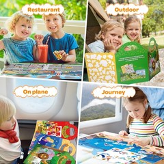 2 Sets Reusable Sticker Books for Toddler 1-3, Activity Books for Toddlers 2-…