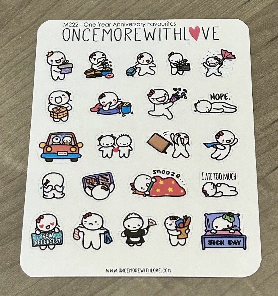 NEW Once More With Love 1 Year Anniversary Favourites Sticker Set OMWL Stickers