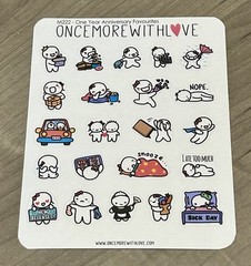 NEW Once More With Love 1 Year Anniversary Favourites Sticker Set OMWL Stickers