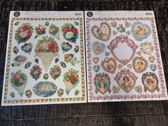 Lot of 9 Victorian Creative Gifted Stickers Sticker sheet 8″ x 10″